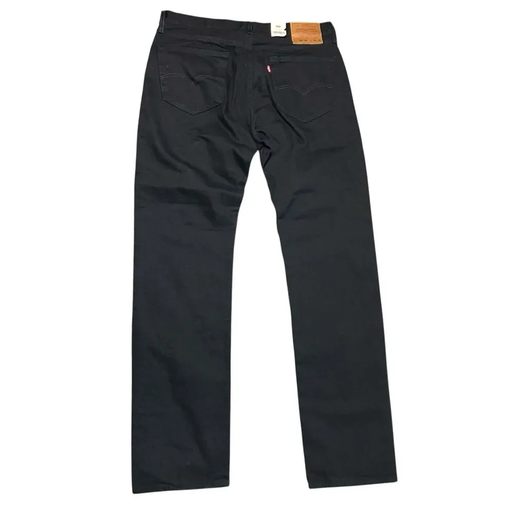 Levi's 501 Jeans Mens 36x36 Black 93’ Straight Denim Button Fly Regular Fit Tall